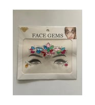 Face Sticker Renkli Yapışkanlı Yüz Taşı Yüz Süsleme Taşları