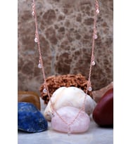 Seyrek Taşlı Rose Gümüş Choker Kolye 7237
