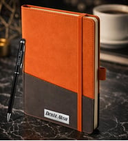 BK Gift Kişiye Özel Turuncu Termo Deri Defter ve Touchpen Kalem Seti -18, Kurumsal ve Özel Hediye, Yeni İş Hediyesi