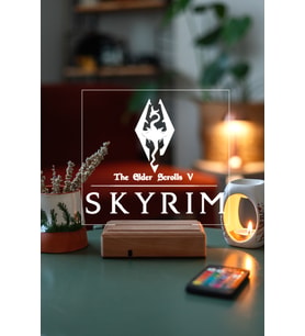 The Elder Scrolls V: Skyrim 16 Renk Kumandalı 3D Gece Lambası
