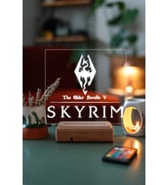 The Elder Scrolls V: Skyrim 16 Renk Kumandalı 3D Gece Lambası