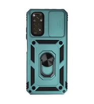 Xiaomi Redmi Note 11 Kılıf Pars Lens Yüzüklü Silikon - Yeşil