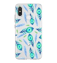 PrintiFy Xiaomi Mi 8 ile Uyumlu 1mm Slim Fit Nazar Boncuğu 3 Baskılı Şeffaf  Kılıf
