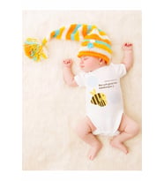 Unisex Bebek Ben Çok Güzel Bir Bebekmişim Baskılı Body Zıbın