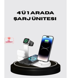 Kablosuz Şarj İstasyonu 4 Cihaz Destekli ve Hızlı Şarjlı