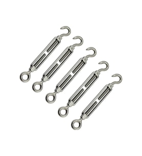Kanca M10 Yük Halat Gerdirme Galvanizli Çektirme Yük Gergi Demiri 5 Adet (Metal)