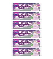 Büzgülü 10'lu Çöp Torbası Beyaz Sabun Kokulu Büyük Boy 65 x 70 cm Altılı Paket