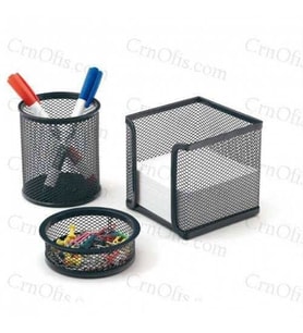 3 LÜ METAL KALEMLİK SETİ SİYAH PERFORE