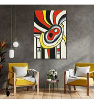 Tekli Dikey Kanvas Tablo Ünlü Eserler Fernand Leger Projet Peinture Murale