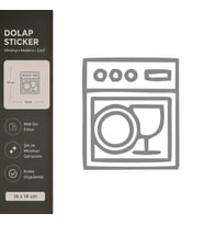 Bulaşık Makinesi Mat Gri Dekoratif Folyo Sticker 14x14 cm