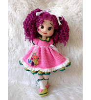 Pembiş Güzeli Bebek Amigurumi Organik Oyuncak
