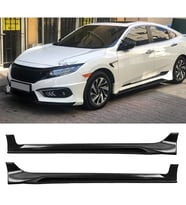 Honda Civic FC5 Mugen Yan Marşpiyel Seti Plastik 2 Adet Mat Siyah 2016 2017 2018 2019 2020 2021 karlık+ek+bodykit