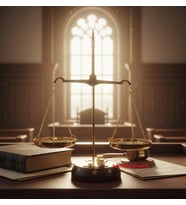 Adalet Terazisi – Ahşap Tabanlı Hukuk Ofis Hediyesi