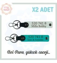 K. Turkuaz-Beyaz, Adınıza Özel Tasarım Manevi Güç Veren Özel Hediye 520 741 8 Başarı 2'li Anahtarlık (Çok Renkli)