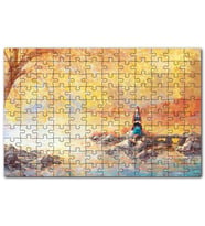 Cakapuzzle Yağlı Boya Sonbaharda Gölde Bekleyen Kız Puzzle Yapboz MDF (Ahşap) (120 Parça)