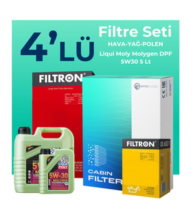 Filtron Mini Cooper 1.5 Benzinli Filtre Bakım Seti Liqui Moly Motor Yağlı (2013-2017) 4 Lü