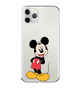 Apple iPhone 11 Pro Uyumlu Kamera Korumalı Tıpalı Kapak Mickey Mouse TasarımlıŞeffaf Kılıf