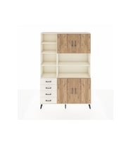 Arges Dolap 9 Raflı 4 Çekmeceli 4 Kapaklı 132x30x195 Aytaşı-Çam/Aytaşı