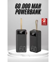 60.000 Mah Taşınabilir Şarj Hızlı El Fenerli Dijital Göstergeli