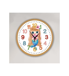 bilge Tasarım Çocuk odası Duvar Saati 30 x 30 CM (Karışık)