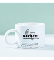Kişiye Özel Gazilere Özel Motto Kahve Fincanı – Anlamlı ve Şık Tasarım