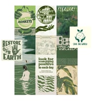Orora Greenish Indie Poster Duvar Kağıdı Seti-12li-230g-A5