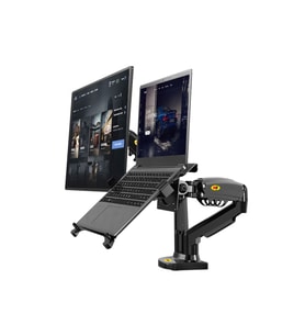Ayarlanabilir Amortisörlü Laptop ve Monitör Standı 17-27" Siyah