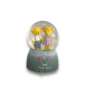 CEREN HDY0187 ORTA BOY HEDİYELİK MÜZİKLİ IŞIKLI KAR ATAN KAR KÜRESİ (PİLLİ) BABY BEAR