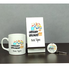 Category Specialist Üçlü Set (Kupa + Telefon Standı + Anahtarlık)