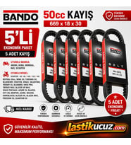 BANDO 50cc Scooter Varyatör Kayışı 669x18x30 Arora Kuba Mondial RKS 50 80 100 125 150 Uyumlu 5'Lİ SET