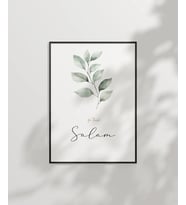 Selam Minimal Botanik Duvar Poster
