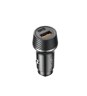 Rova OSB193 38W Çift Çıkışlı Type-C + USB Araç Şarj Cihazı – PD & QC Destekli, Hızlı Şarj, Siyah