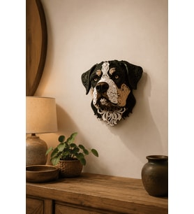 Dekoratif Köpek Başı Duvar Süsü Modern Tasarım Ev Ofis Salon Dekoru Hayvan Figürlü Hediyelik Biblo