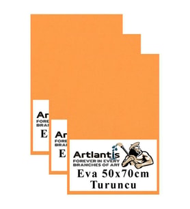 Turuncu Eva 50x70 cm 3 Adet Eva Süngeri Okul Kreş Anasınıfı Elişi Etkinlikleri