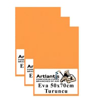 Turuncu Eva 50x70 cm 3 Adet Eva Süngeri Okul Kreş Anasınıfı Elişi Etkinlikleri