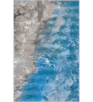 Eliana Home Baskılı, Yıkanabilir Kaymaz Taban Salon Halısı LNA1681 100x150 cm (Mavi)