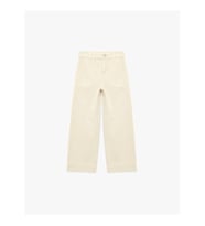 Koton Geniş Paça Bej Kız Çocuk Jean Pantolon 6SKG40083AD
