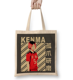 Kenma Kozume Bez Çanta Uzun Saplı