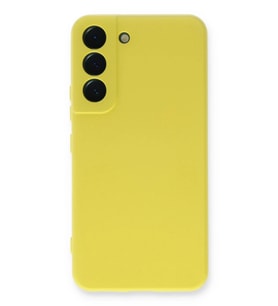 Durukar® Samsung Galaxy S22 Plus Kılıf Nano içi Kadife Silikon - Sarı