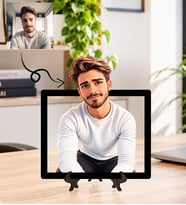 Kişiye Özel Fotoğraflı Anime Çizgi Film Masaüstü Çerçeve Erkek Sevgiliye Özel Dekoratif Anı Hediyesi