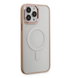 iPhone 15 Pro Kılıf Room Magneticsafe Silikon - Pudra