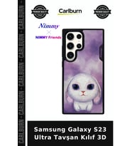 Samsung Galaxy S23 Ultra Tavşan Kılıf 3D Aksesuar Figürlü Cihaz