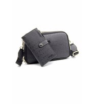 Just Polo Kadın Ayarlanabilir Askılı 6 Bölmeli Mini Çanta Ve Cüzdan Kombini PBU4023-1001 (Siyah)