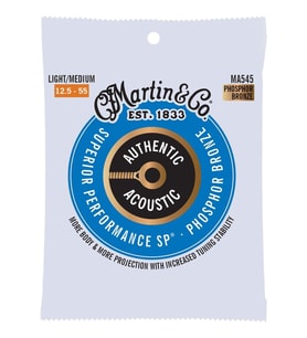 Martin Co MA545 SP Phosphor Bronze Akustik Gitar Telleri (Light Medium 12.5-55)