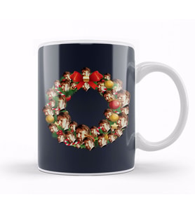 Hans Gruber Die Hard Multiface Christmas Wreath Kupa Bardak Porselen