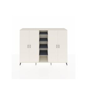 Hyperion Dolap 12 Raflı 4 Kapaklı 220x44x163 Aytaşı-Aytaşı/Antrasit