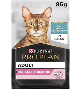 Purina Delicate Digestion Sos İçinde Okyanus Balıklı Yetişkin Kedi Maması 85gr Pouch x 26 Adet