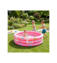 Alpaca 3-Halkalı Şişme Çocuk Havuzu – 100 cm x 30 cm Pembe 57167