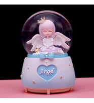 Otomatik Işıklı Müzikli Angel Kar Küresi