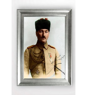 Gümüş Çerçeveli Atatürk Tablo cv601